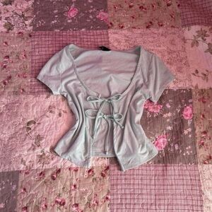 Dainty Mint Green Split Top NWOT